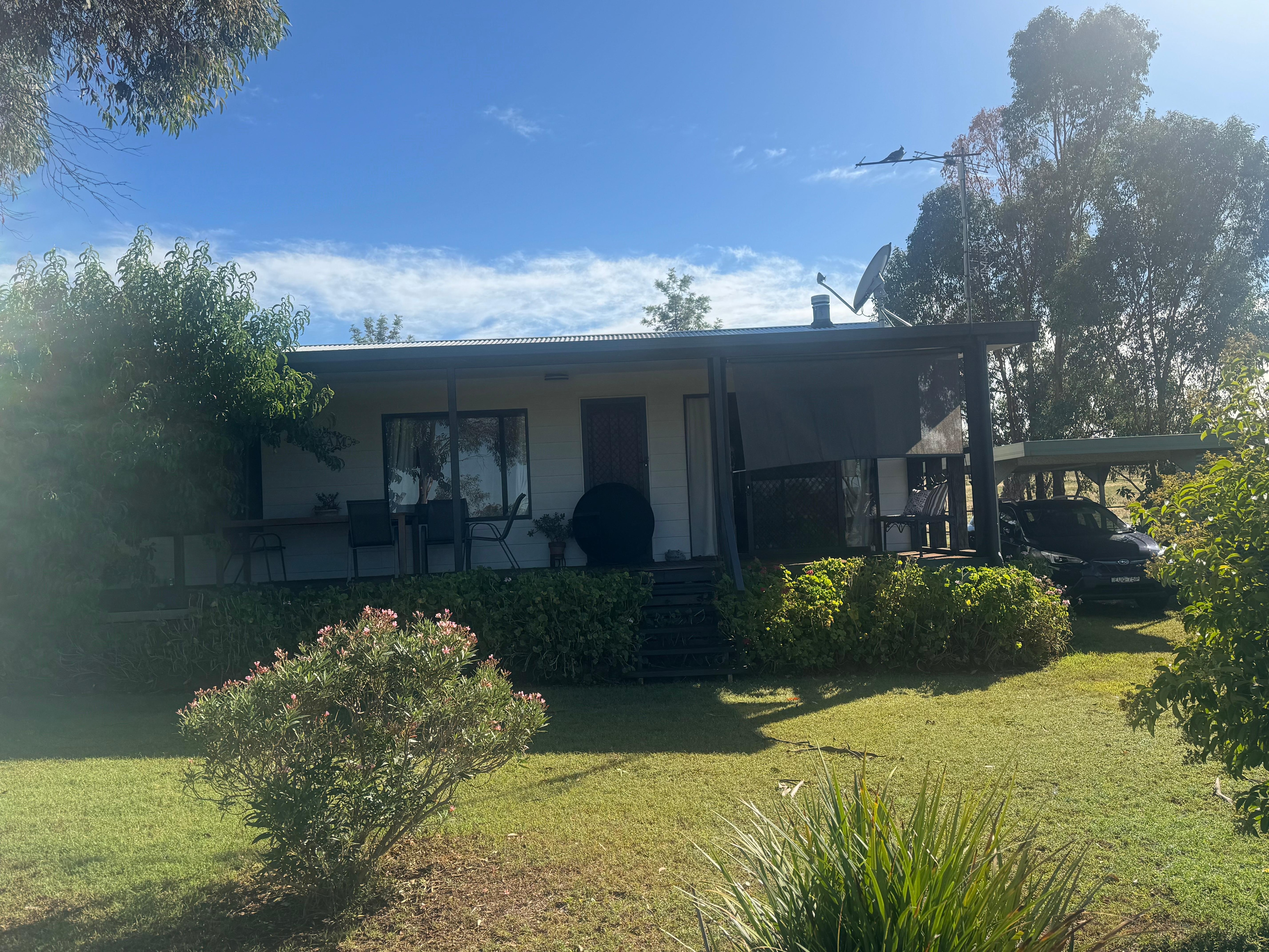 View from the veranda of the house 