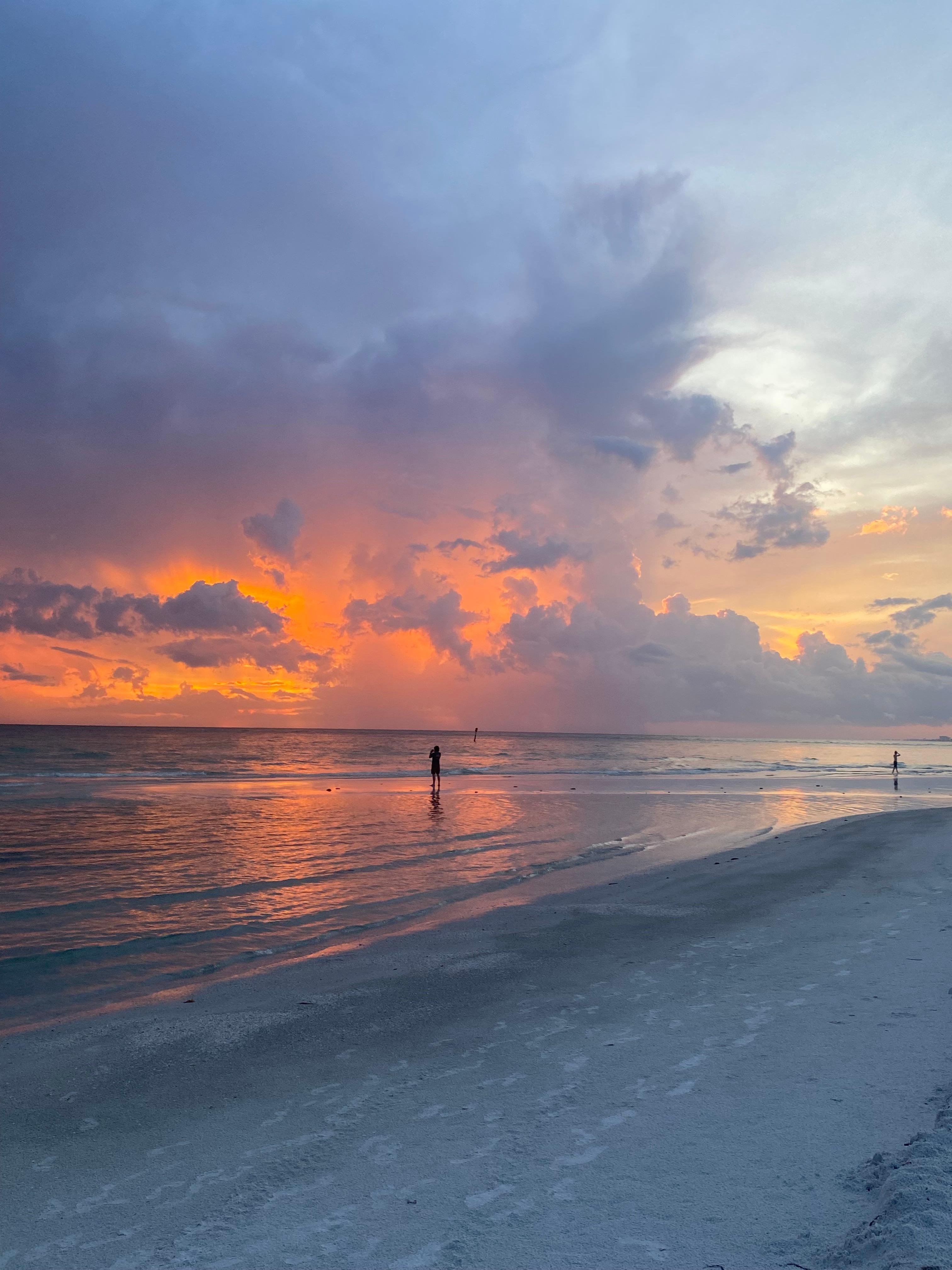 Fiery sunset.