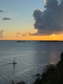 Sunset from the ocean deck.