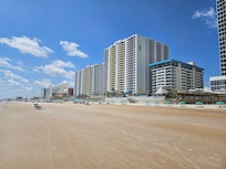 View of buildings from the beach