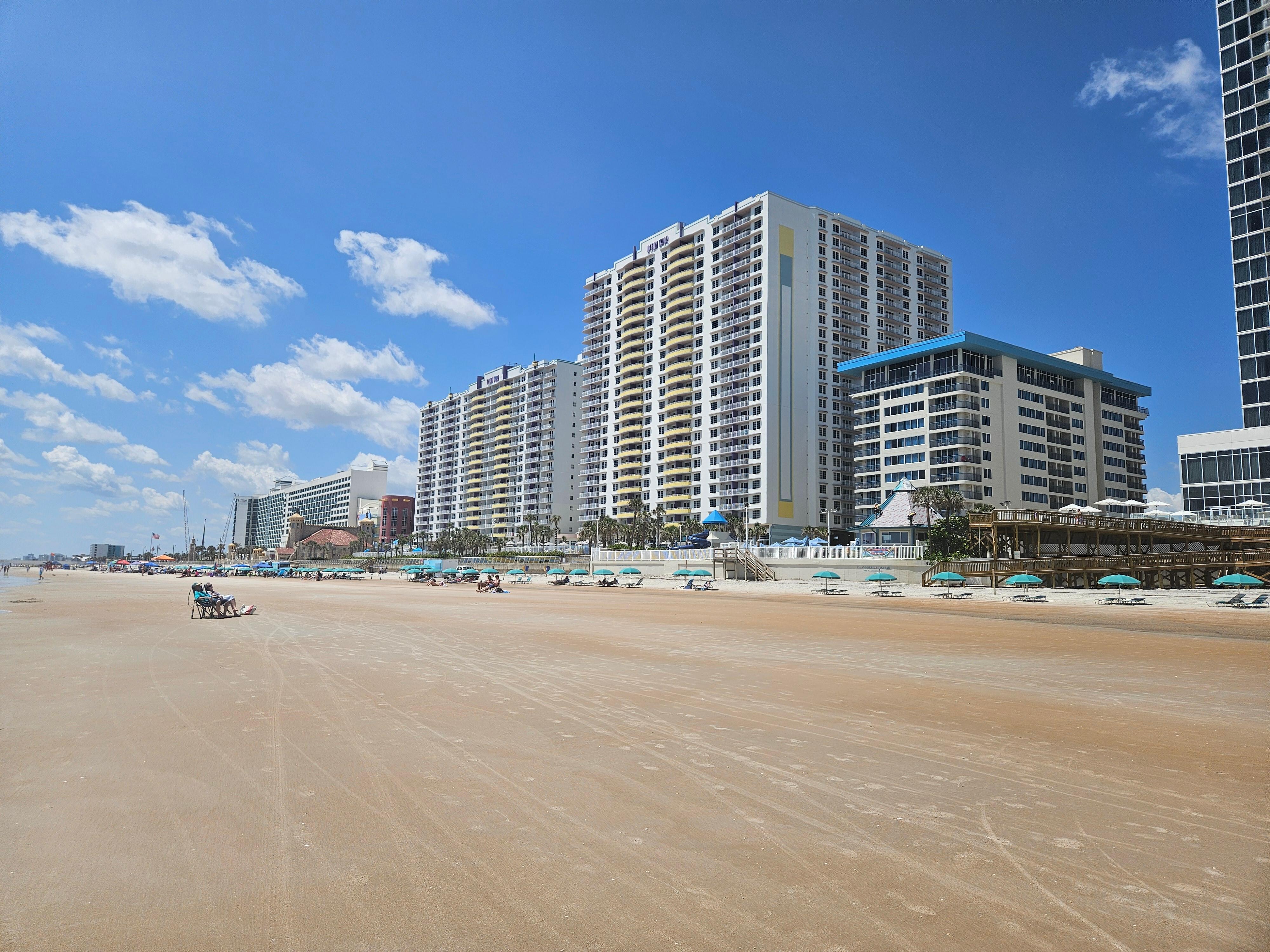 View of buildings from the beach