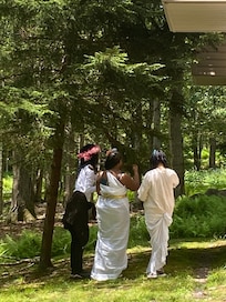 Young adults nature walk