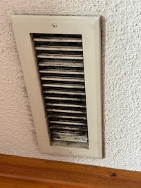 Black mold on A/C vent in kitchen