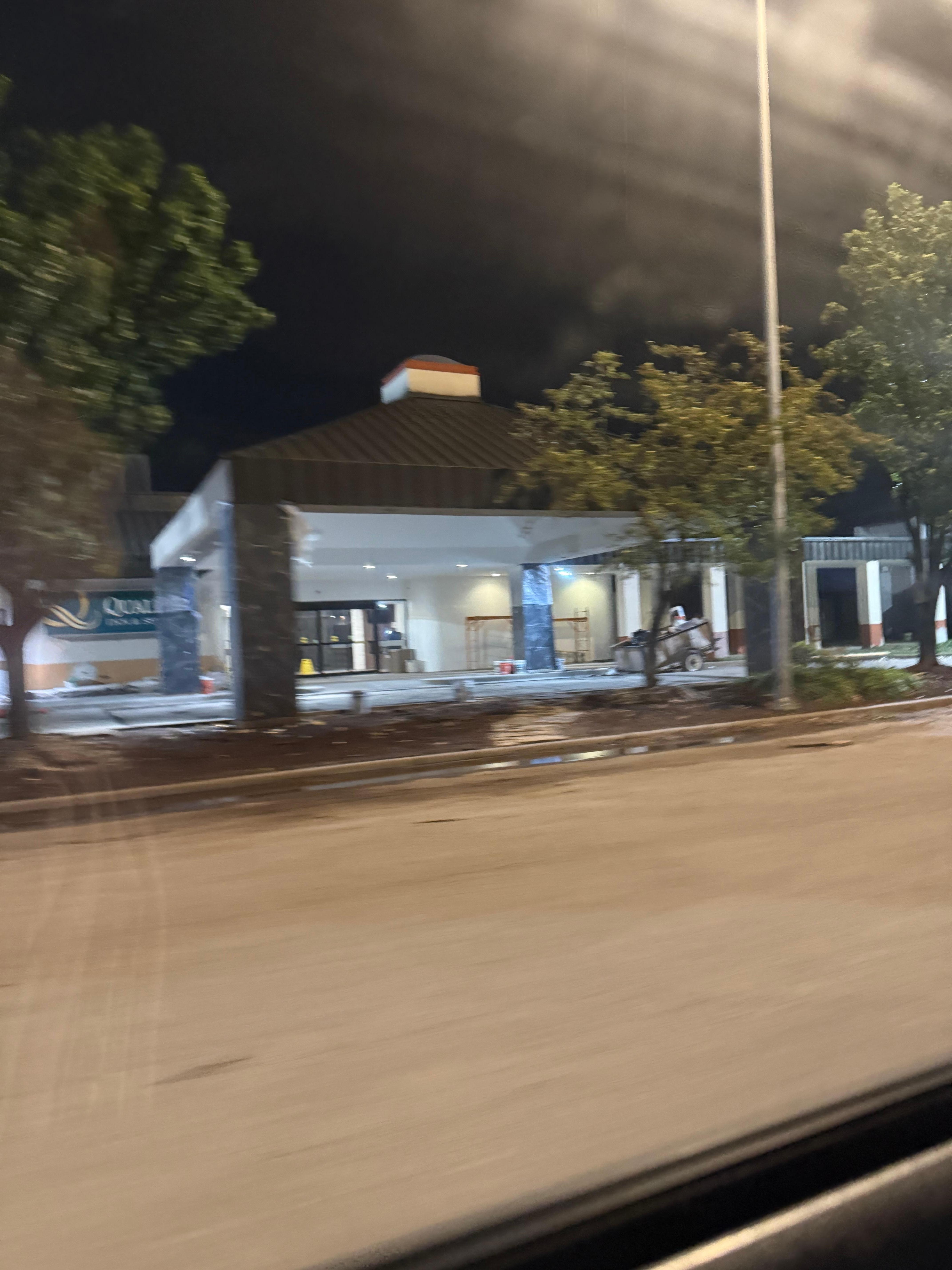 The front of the building 