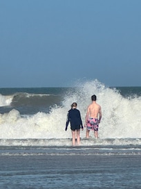 My kids at the beach nearby.