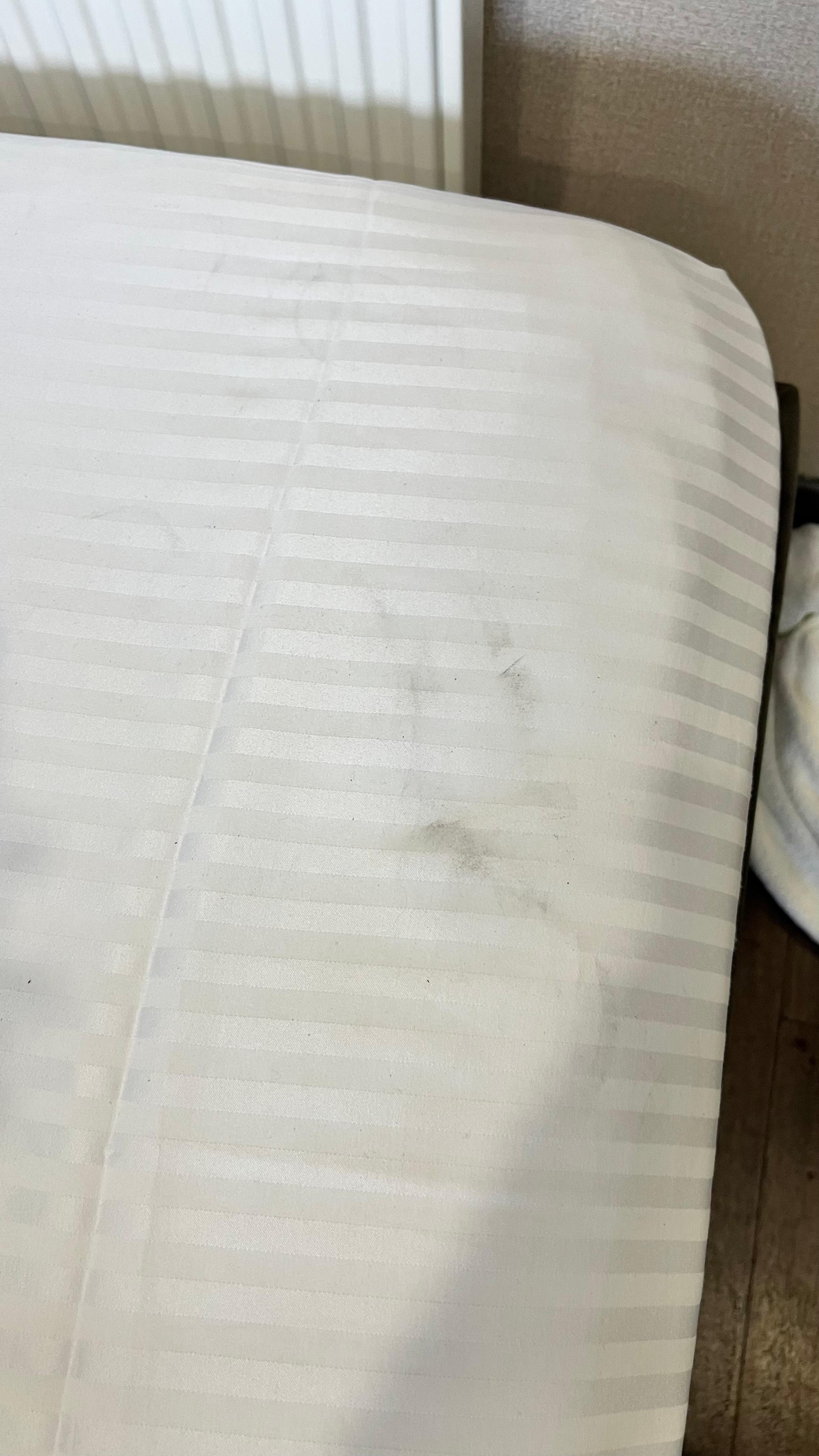 Dirty and disgusting bed sheets!