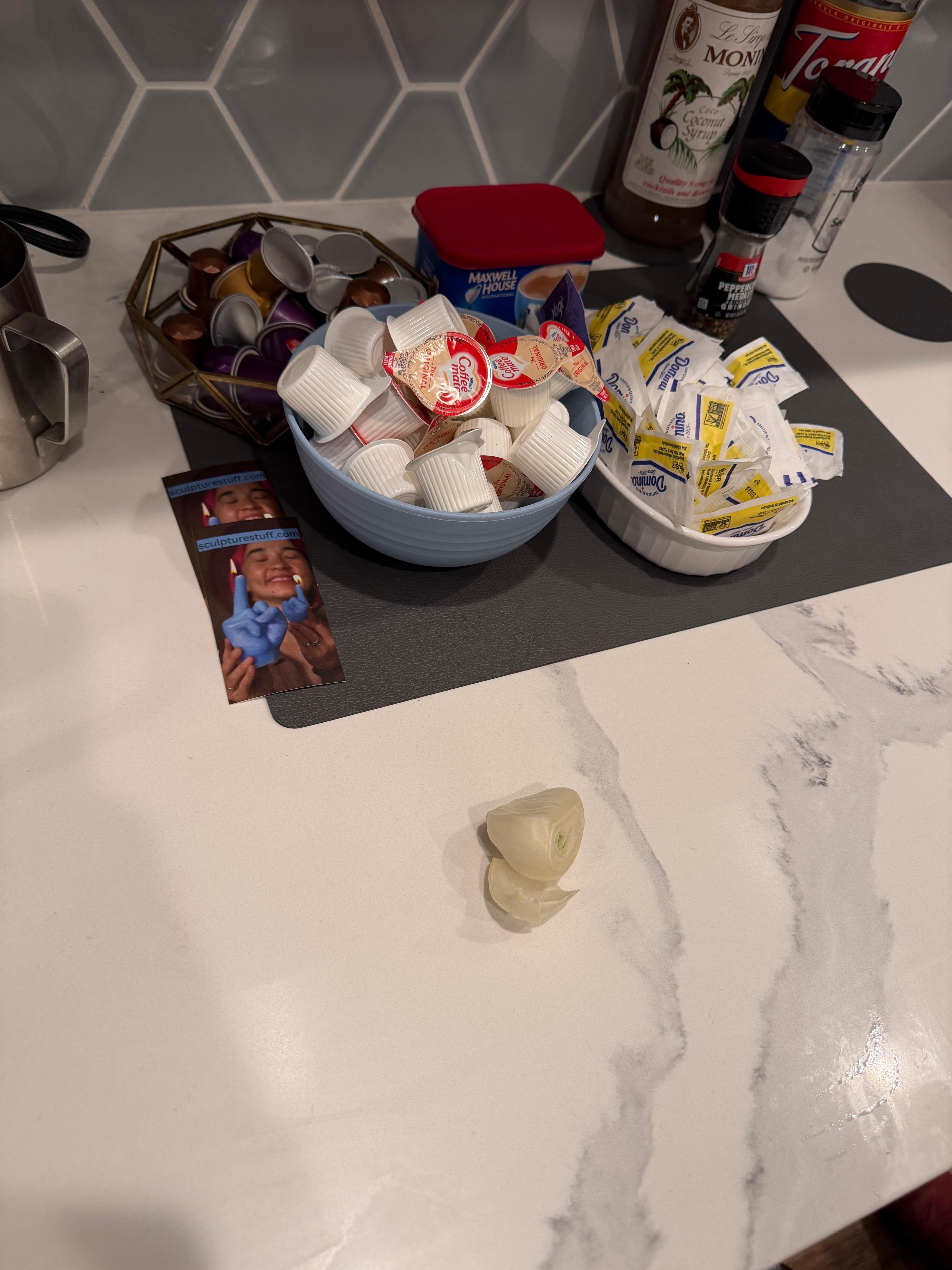 A chunk of onion left for us to find.