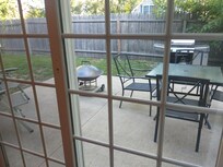 Lower level patio, fire pit, gas grill