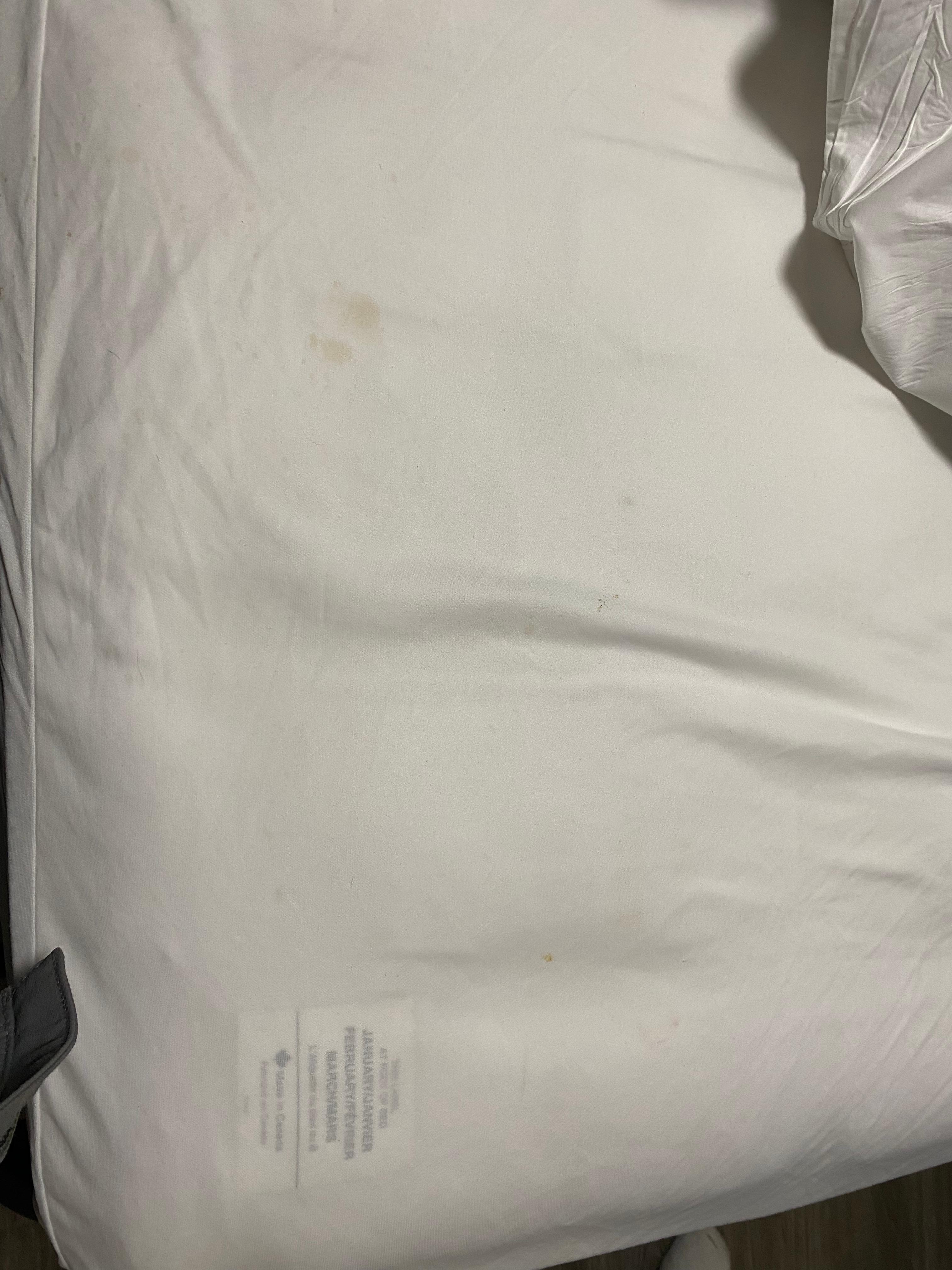 more stains on the bedding