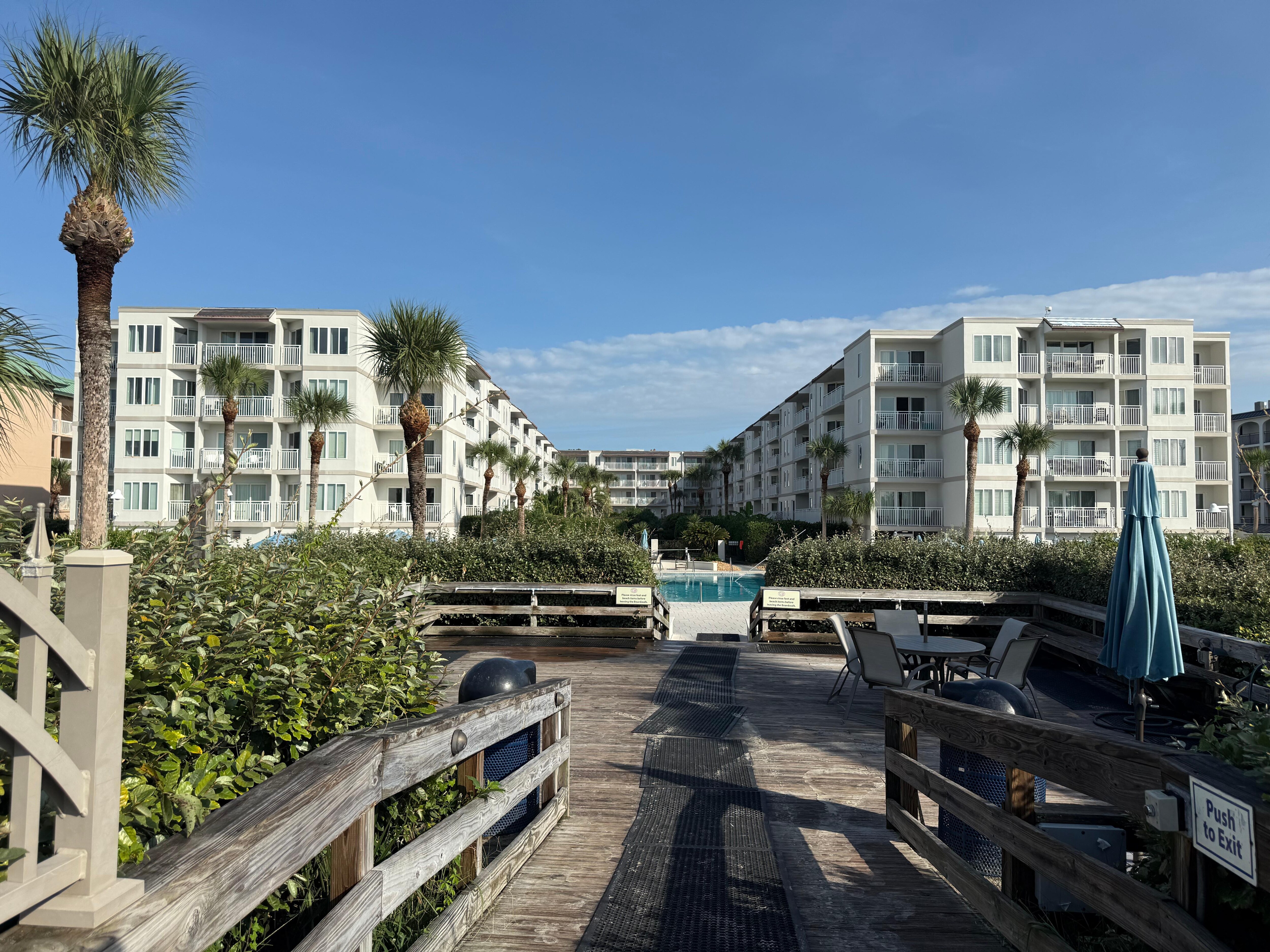 From the boardwalk looking towards the condos. 