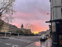 Sunrise view in front of the apartment
