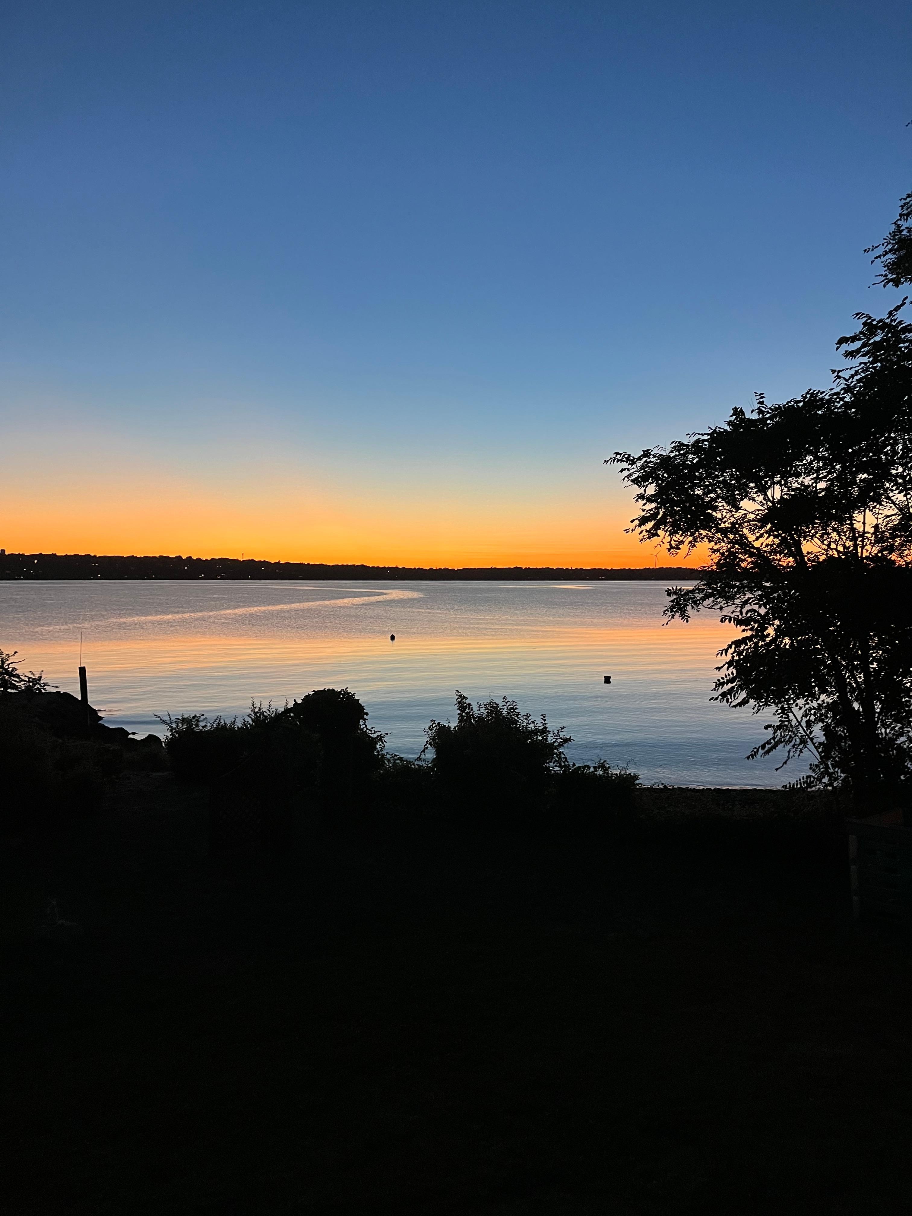 Sunset view from deck