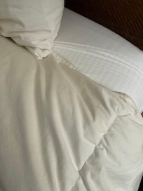 Discoloration of duvet compared to sheets
