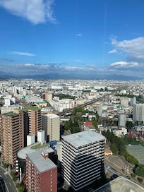 朝食を待つ会場から撮った景色
