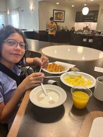 Breakfast, they cleaned their plate.