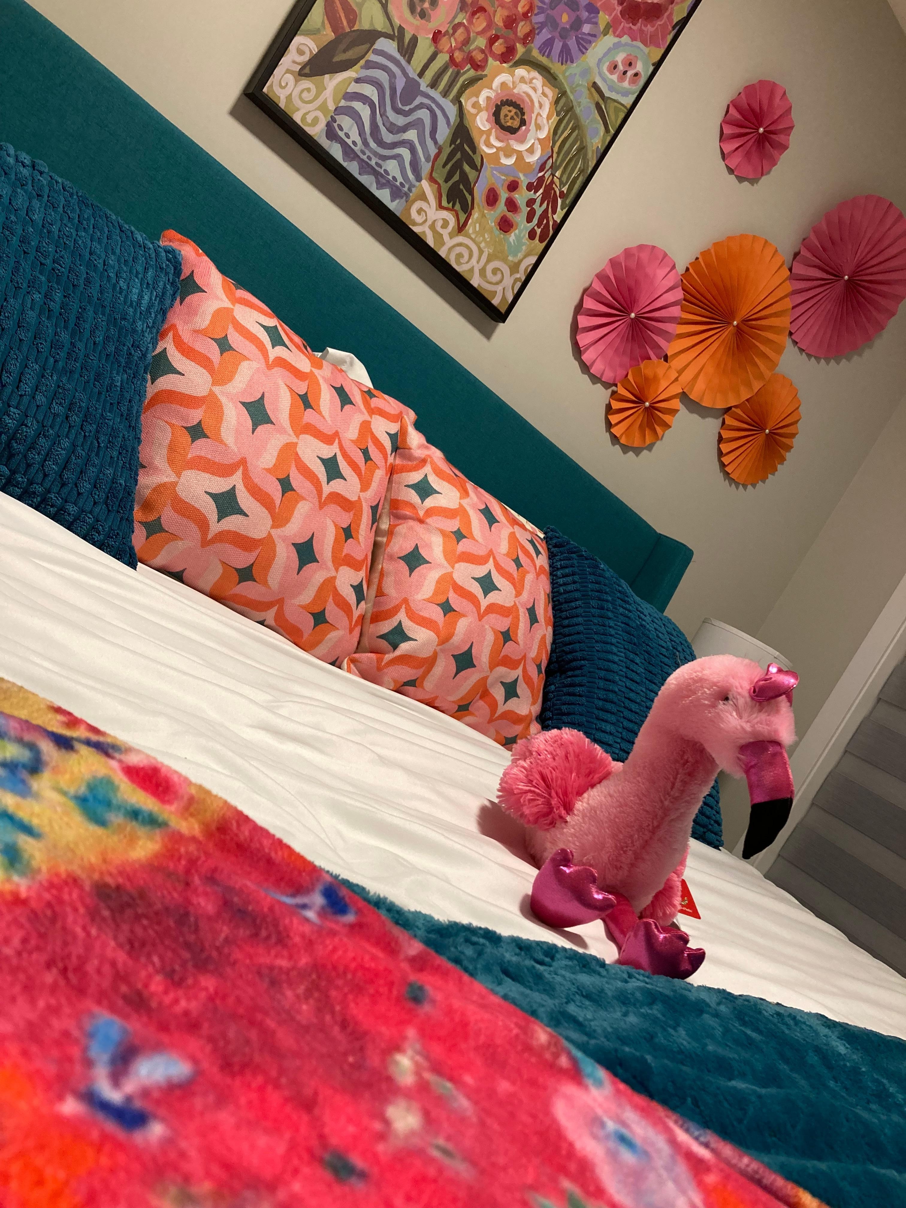 The stuffy is ours but perfectly positioned to enjoy our visit.