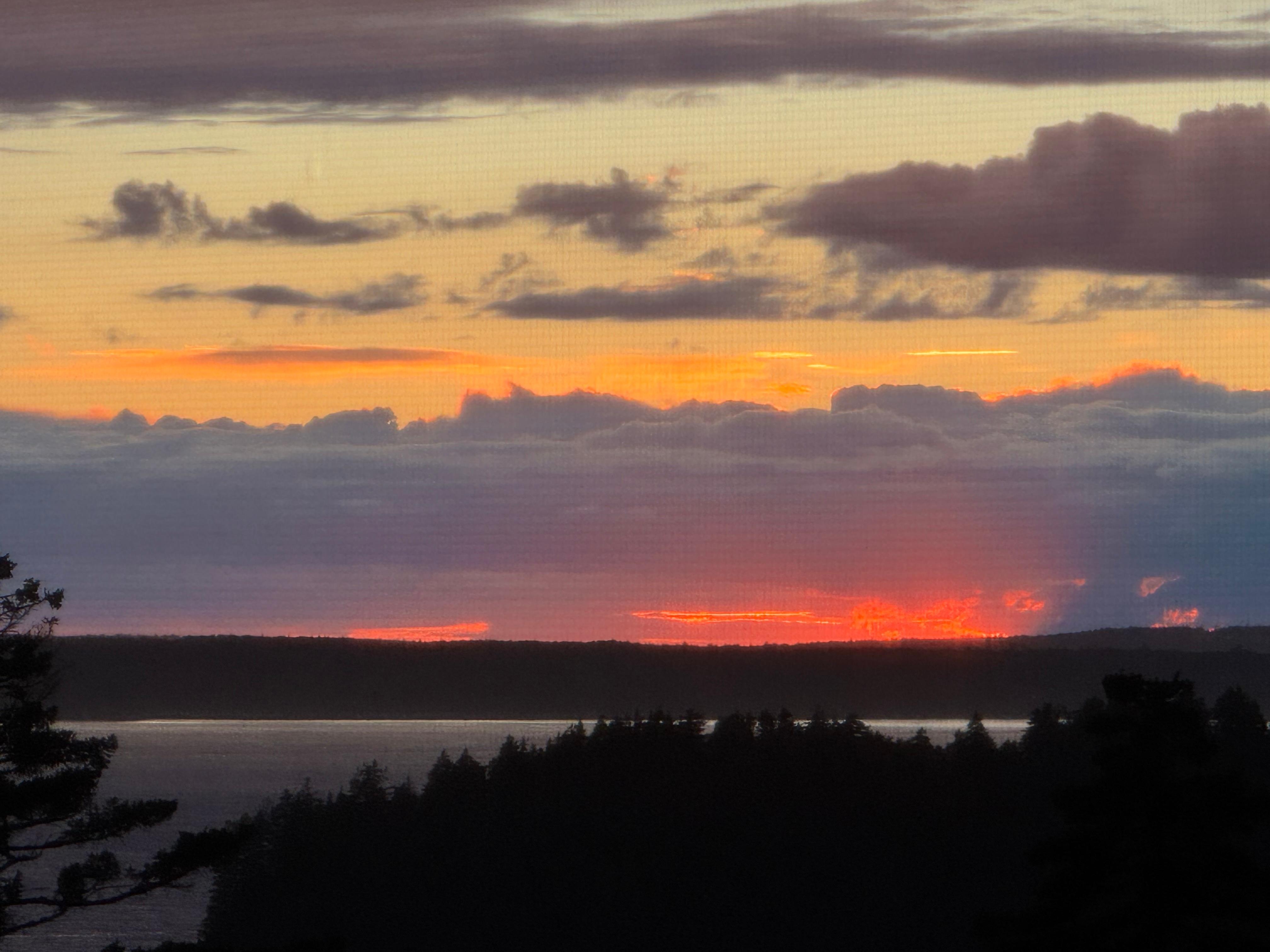 View of sunset from porch