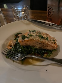 Both my wife and I the Salmon at Fish and Farm and it was absolutely delicious.