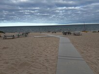 The beach was beautiful