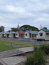 Row of cabins