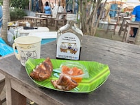 Cold brew coffee and traditional coconut pancakes