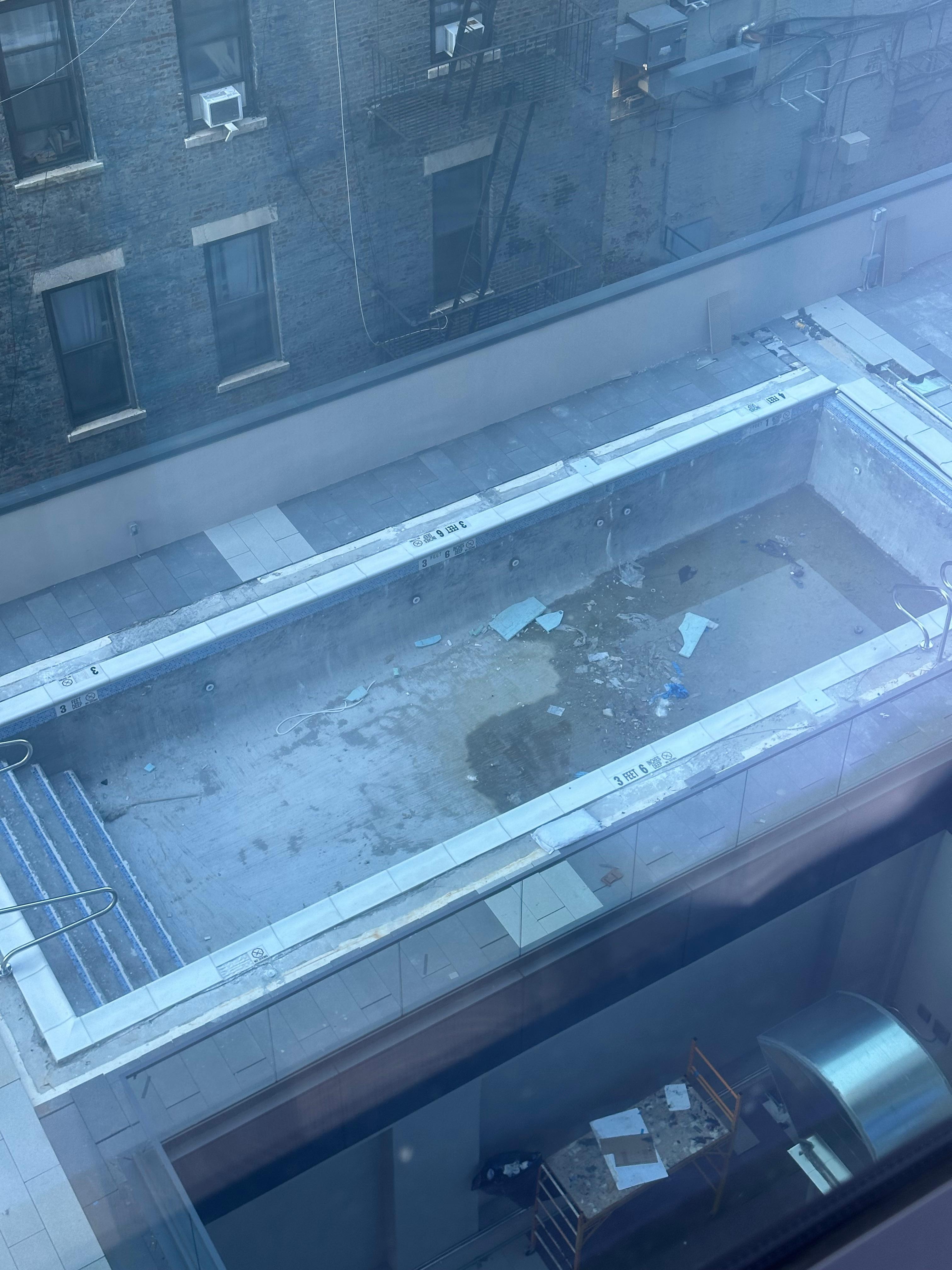 The pool view from room 720