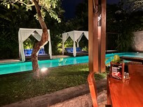 View from restaurant across the pool.
