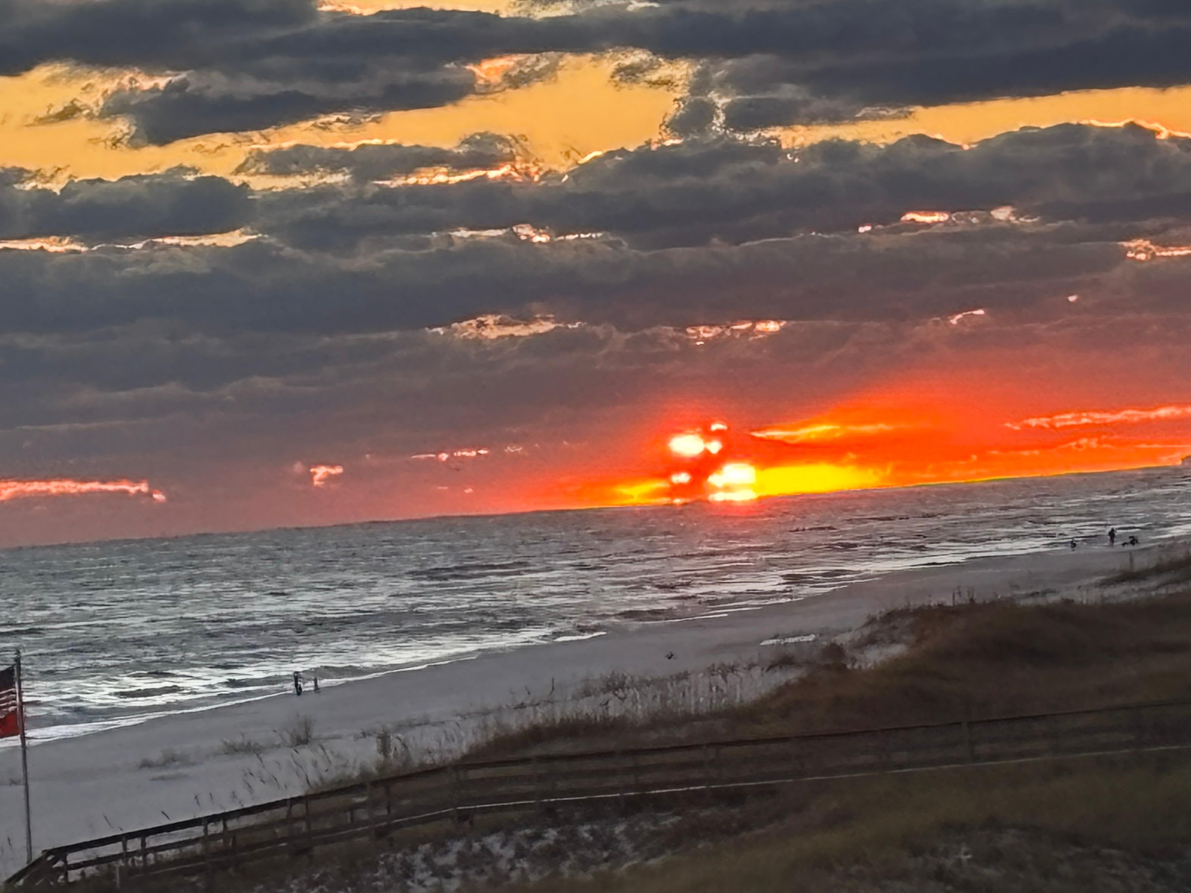 Sunset view from balcony