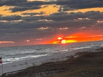 Sunset view from balcony