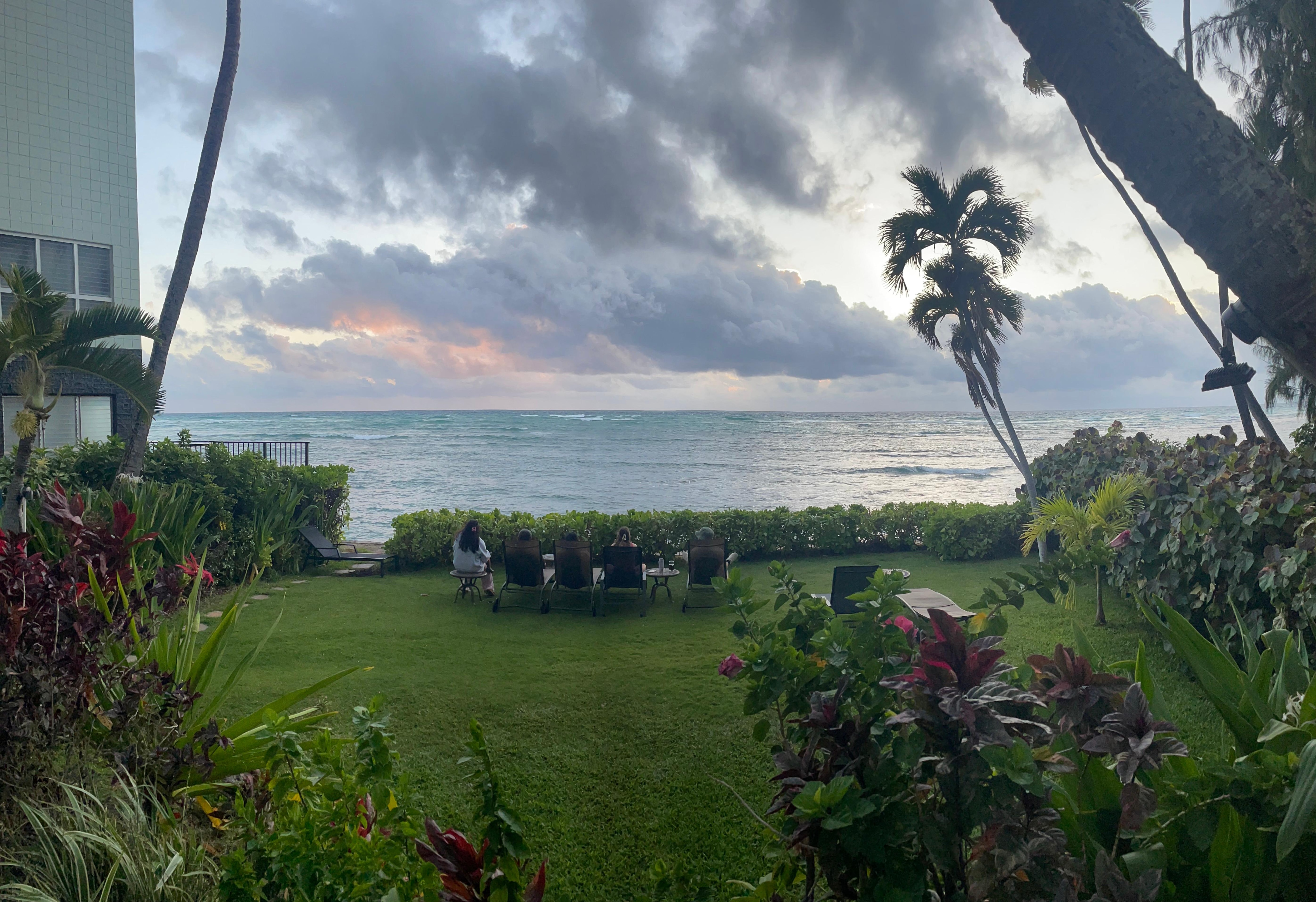 Sunset view on property 