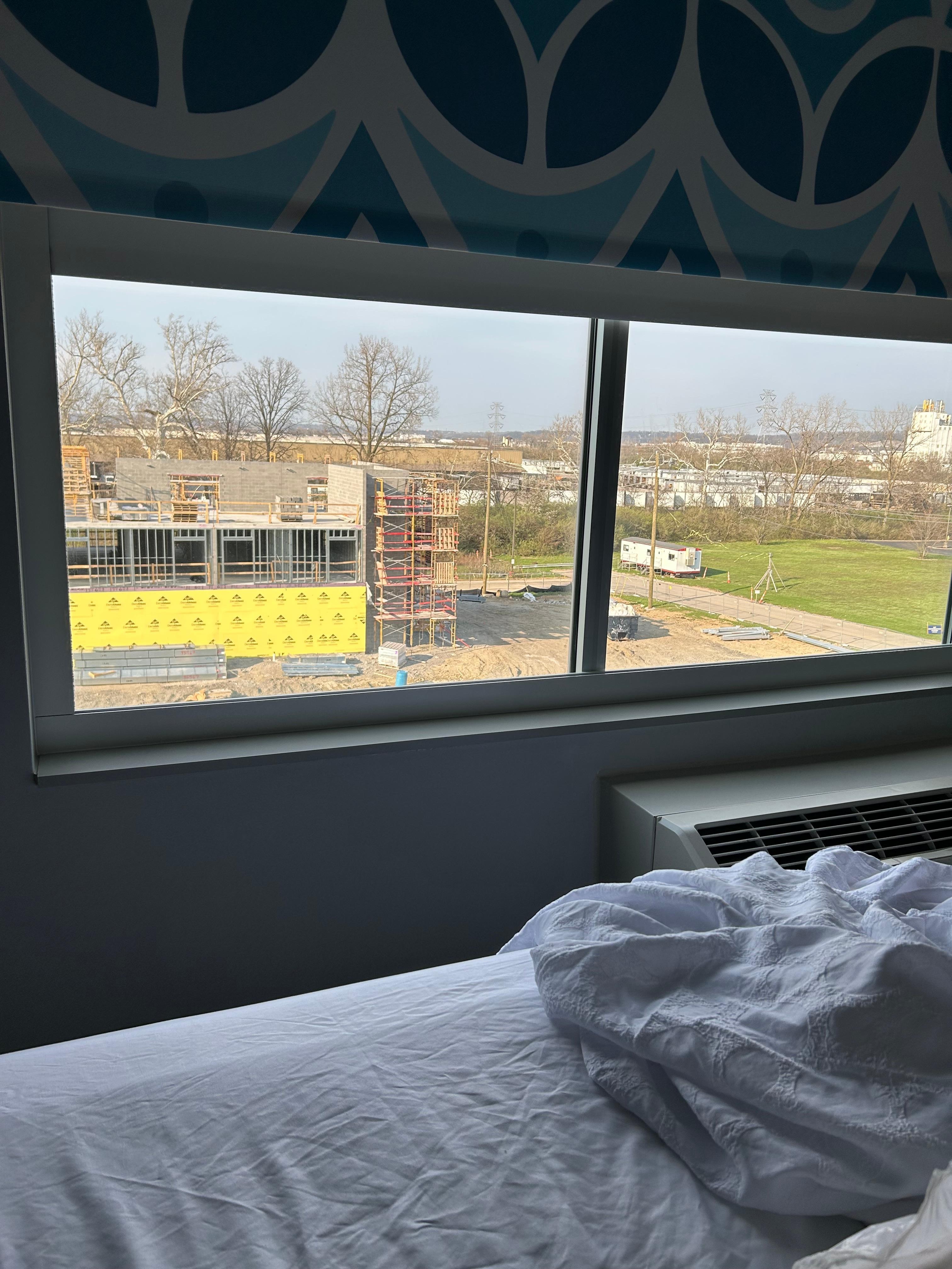 Construction outside my window every morning even Sunday