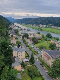 Ausblick vom Aufzug nach Bad Schandau