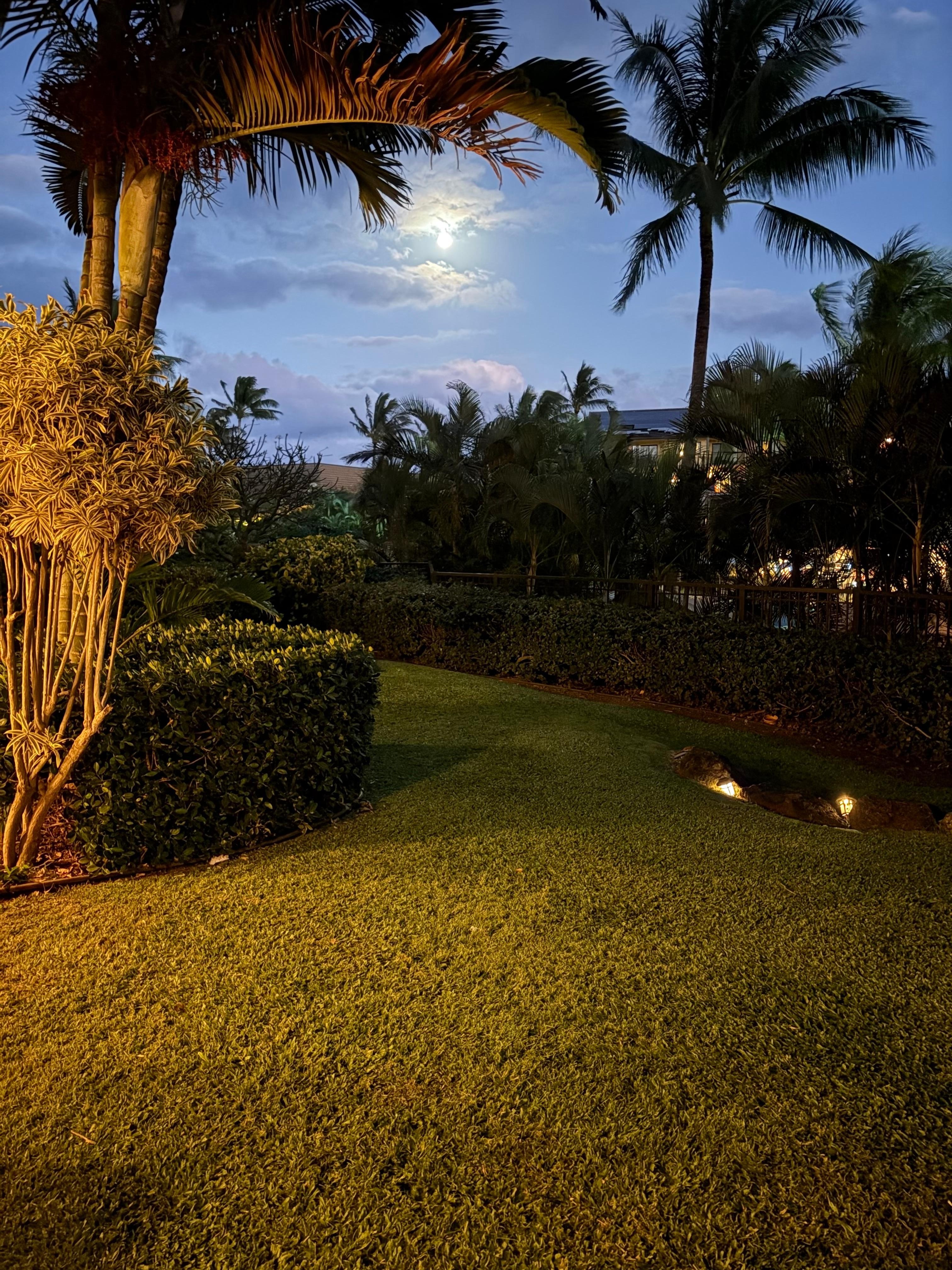 Full moon view from lanai