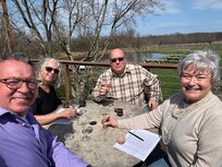 Enjoying one of the wineries