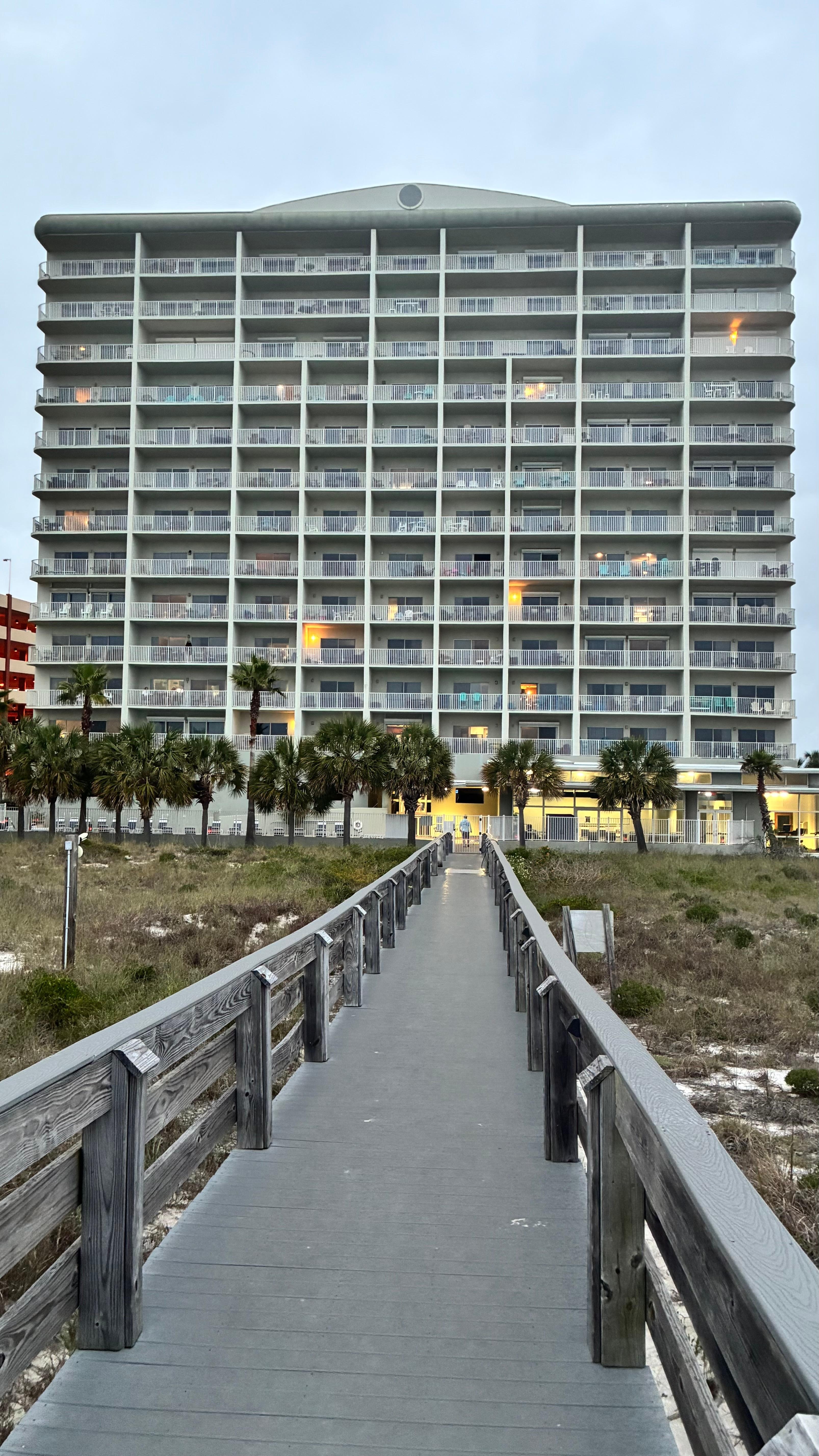 View from the ocean of the condo  