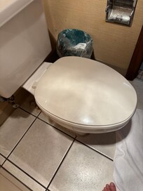 Toilet paper holder is empty