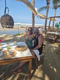 Beach views from restaurant