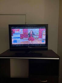 TV only had one channel, which was blurry and unwatchable