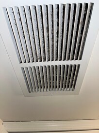 Dust falling out of the ceiling vents