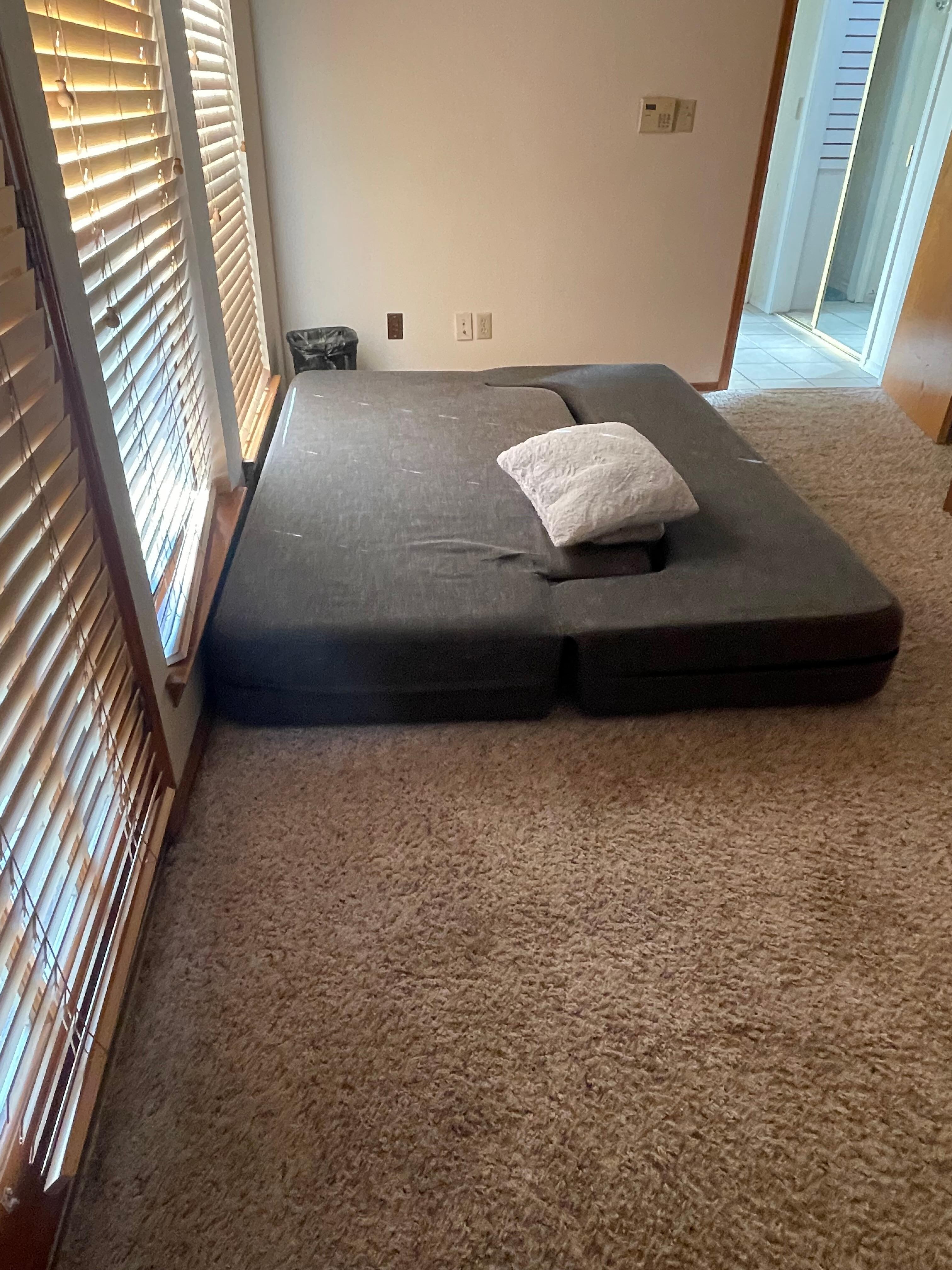 This is how we found the futon in the room