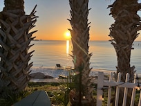 Sunset from the bar at the hotel.