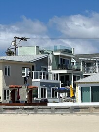 View of the house from the beach.