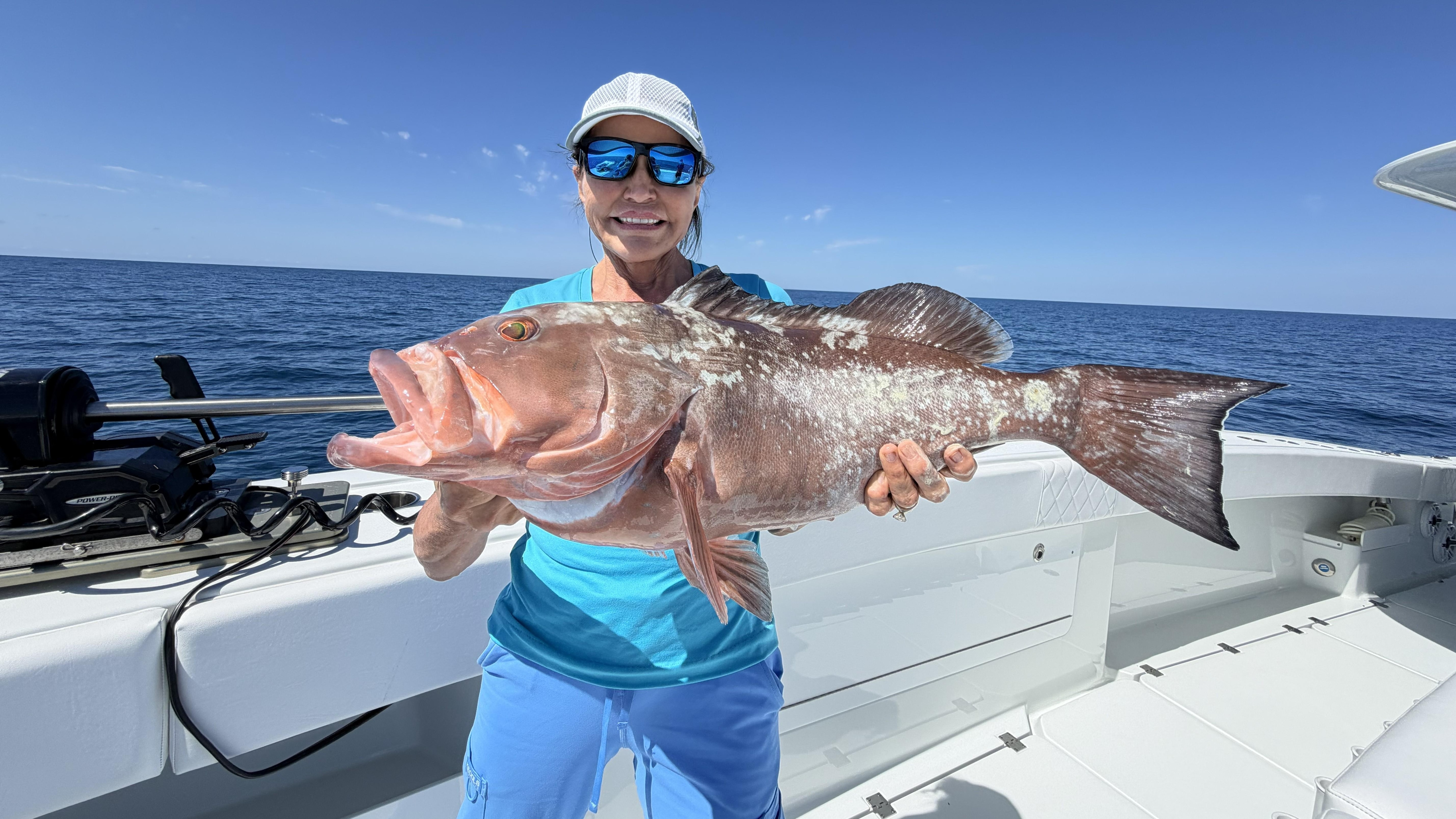 Caught a 30 lb grouper 