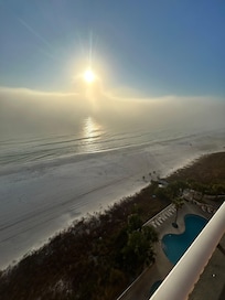 Fog storm with a sun kiss