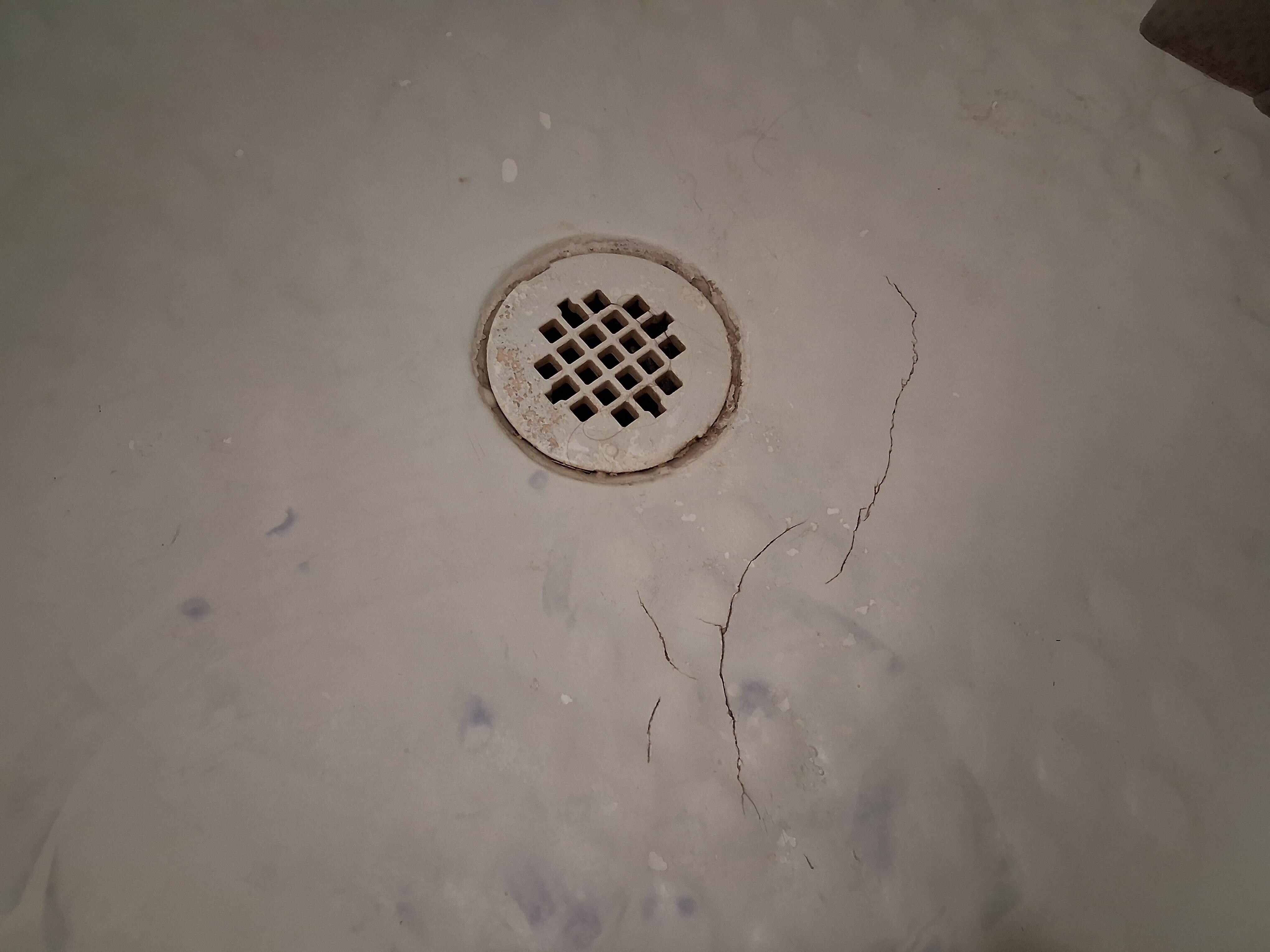 Cracked shower floor