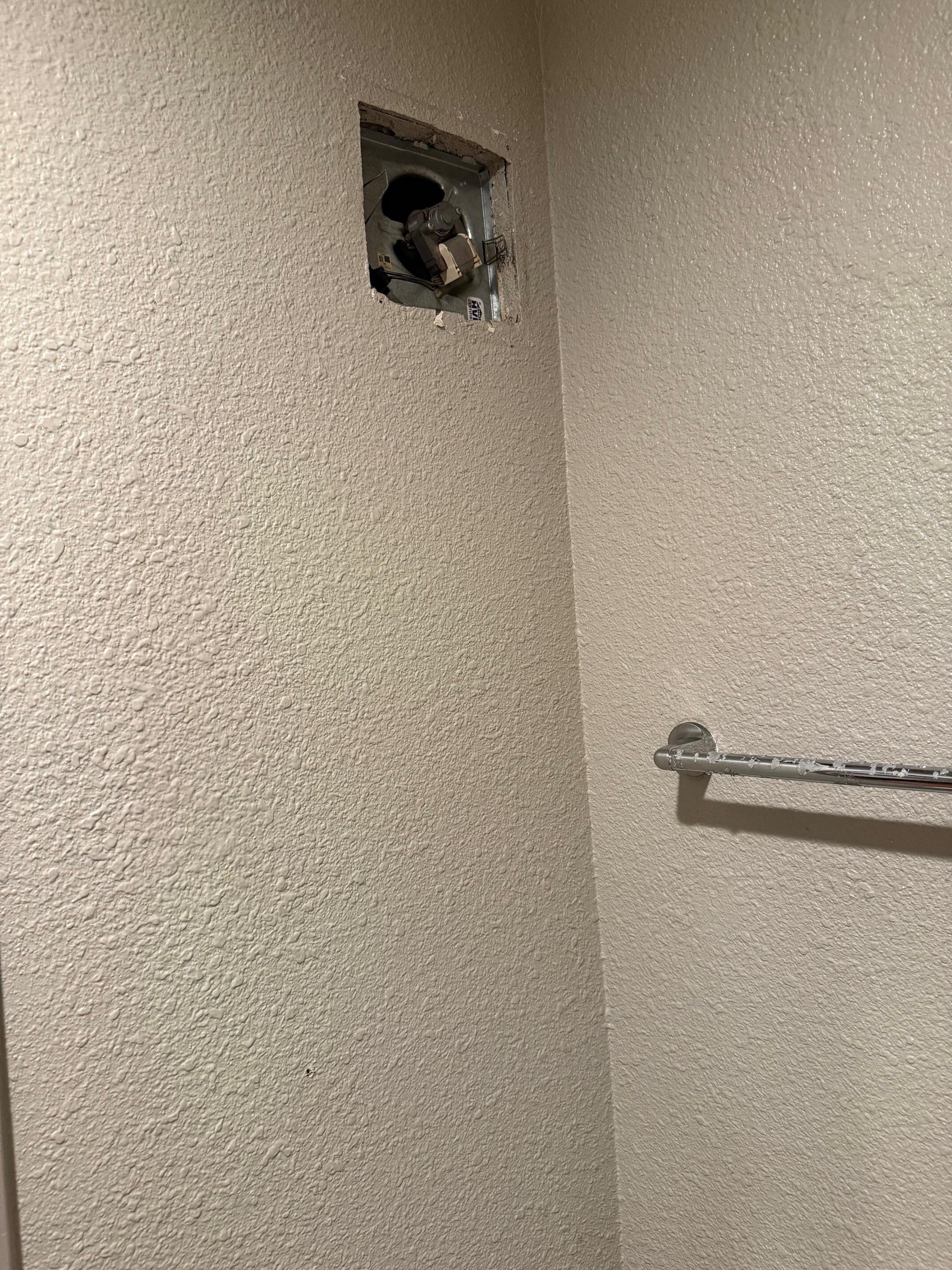 Fan was broken in bathroom