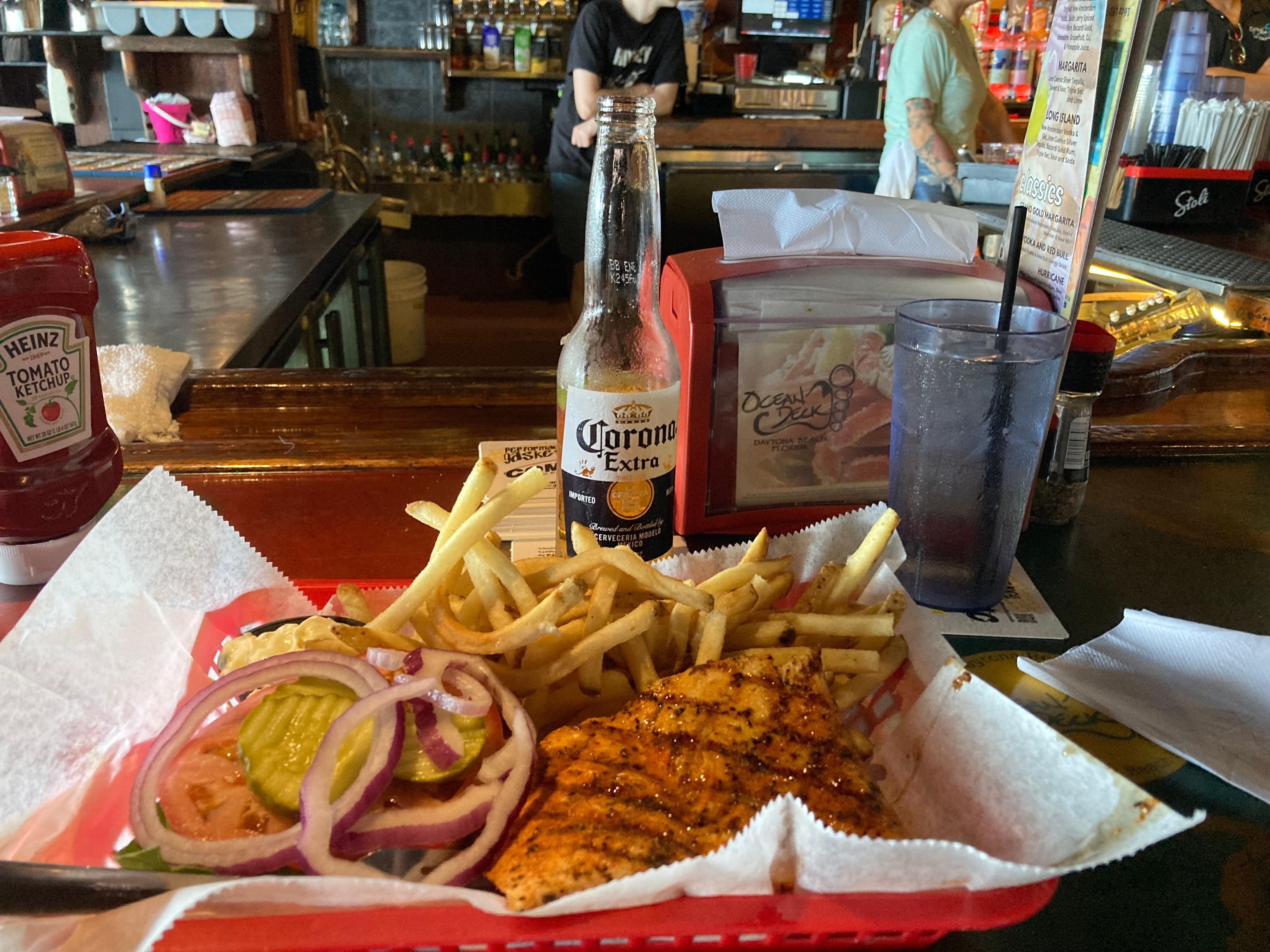 Best Mahi Mahi sandwich in the world at Ocean Deck