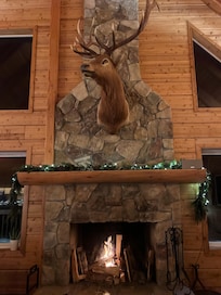 Fire place was a cozy spot to hang out.