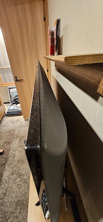 Dust/dirt can also be spotted on the TV