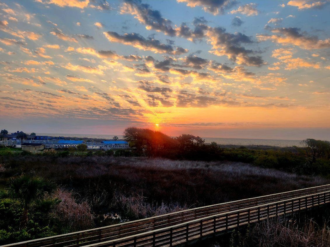 Sunrise off of the balcony.